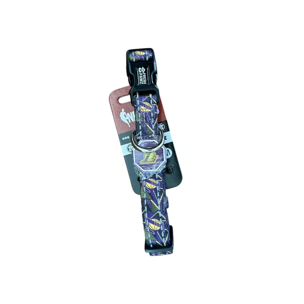 Lakers Dog Collar Purple and Black